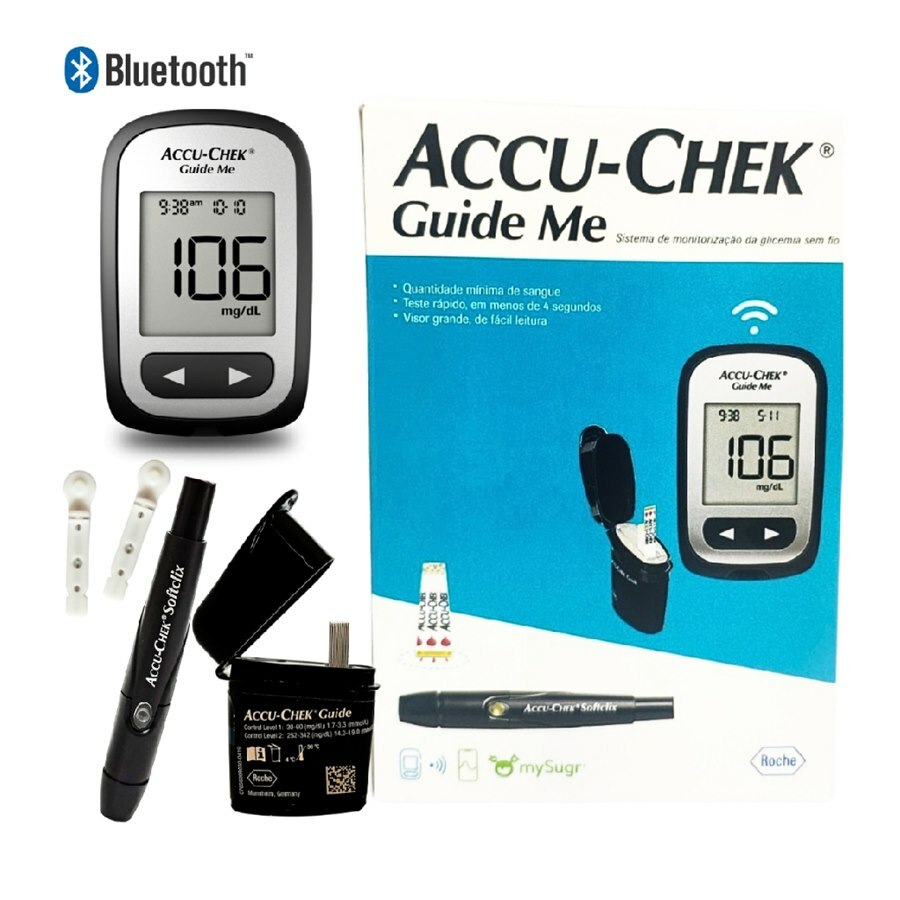Kit Medidor de Glicose Accu-Chek Active