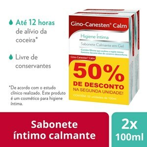 SABONETE ÍNTIMO KIT GEL GINO-CANESTEN CALM GANHE 50% DE DESCONTO NA SEGUNDA UNIDADE 100ML