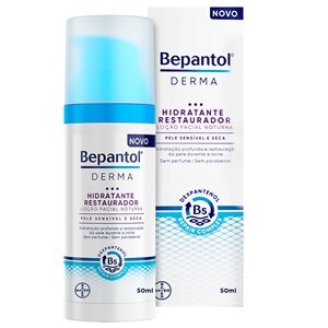Bepantol Derma Hidratante Restaurador Loção Facial Noturna 50ml