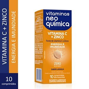 VITAMINAS NEO QUÍMICA VITAMINA C + ZINCO  EFERVESCENTES 10 COMPRIMIDOS 