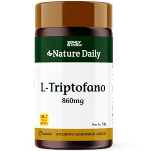 L-Triptofano 860Mg Nature Daily 60 Cápsulas + 7 Grátis Sidney Oliveira