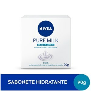 Sabonete Em Barra Nivea Hidratante Pure Milk Beauty Elixir Fresh 90G