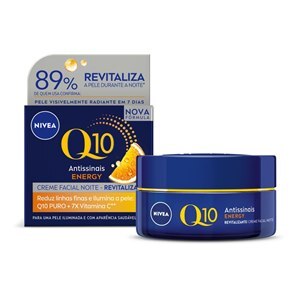 CREME FACIAL NIVEA Q10 ENERGY ANTISSINAIS NOITE 50G