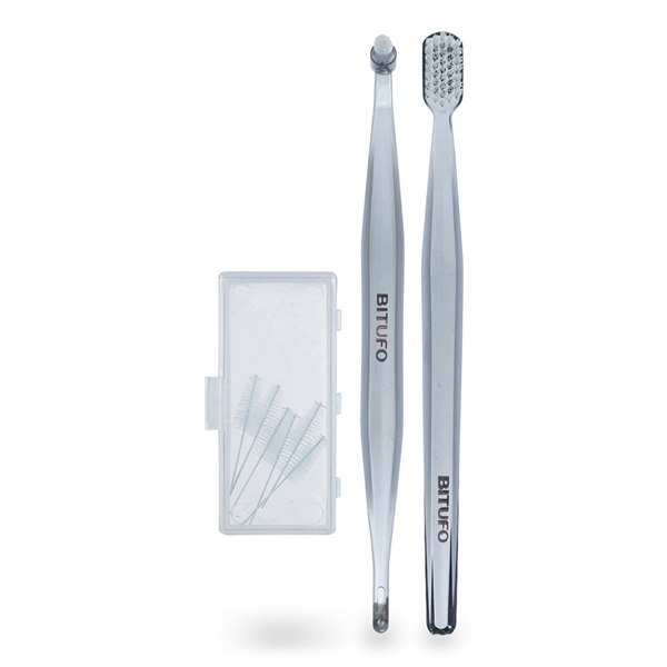Escova De Dente Cinza Bitufo Class Ortodônticas + 1 Intertufo + 6 ...