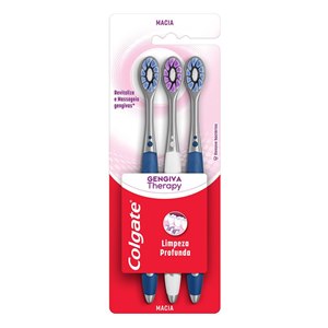 Escova De Dente Colgate Gengiva Therapy - 3 Unidades