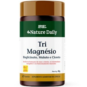 Tri Magnésio Nature Daily 60 Cápsulas + 7 Grátis Sidney Oliveira