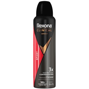 Desodorante Antitranspirante Aerossol Rexona Men Clinical Sport 150ml