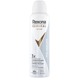 Desodorante Antitranspirante Aerossol Rexona Clinical sem Perfume 96h 150ml