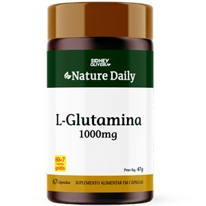 L-Glutamina 1000Mg Nature Daily 60 Cápsulas + 7 Grátis Sidney Oliveira