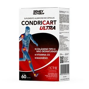 Colágeno Tipo Il + Vitamina D3 + Magnésio  Condricart Ultra 60 Cápsulas Sidney Oliveira
