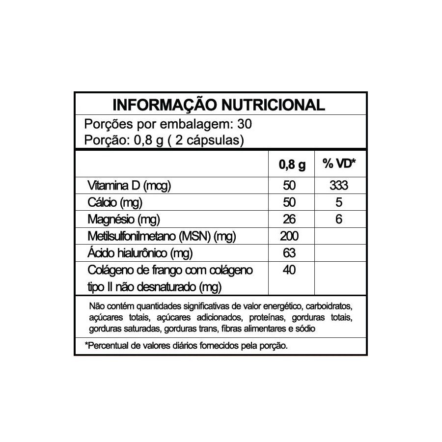 COLÁGENO TIPO II + VITAMINA D3 + MAGNÉSIO CONDRICART ULTRA 60 CÁPSULAS  SIDNEY OLIVEIRA - Ultrafarma
