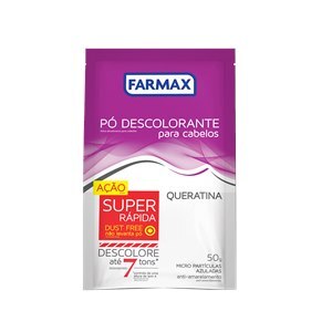 PÓ DESCOLORANTE CAPILAR QUERATINA  FARMAX 20G