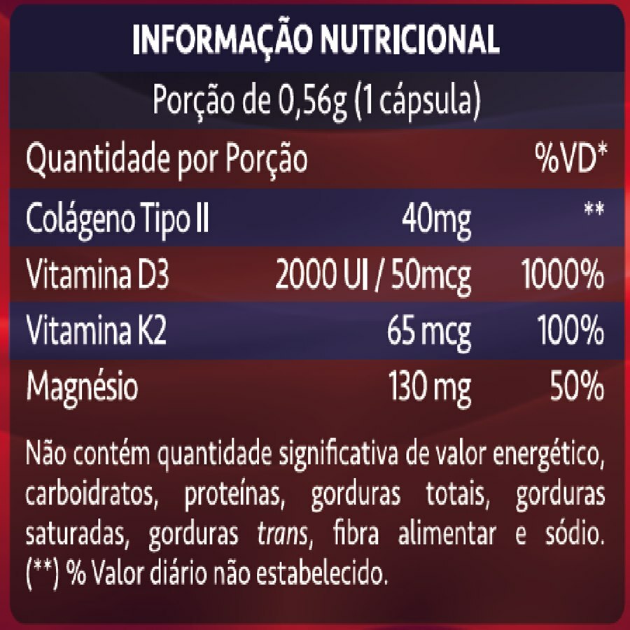 COLÁGENO TIPO II + MAGNÉSIO QUELATO + VITAMINA D + K2 CONDRIGEN ULTRA MDK  60 CÁPSULAS - Ultrafarma