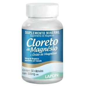 MAGNÉSIO CLORETO E ÓXIDO DE MAGNÉSIO 500MG 50 CÁPSULAS