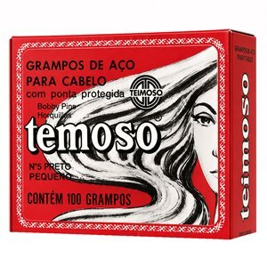 Grampos Para Cabelo Temoso Preto 100 Unidades