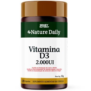 Vitamina D3 2000Ui Nature Daily 120 Cápsulas Sidney Oliveira