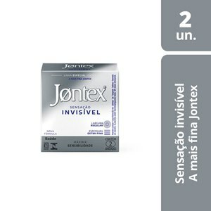 PRESERVATIVO JONTEX LUBRIFICADO SENSAÇÃO INVISÍVEL 2 UNIDADES