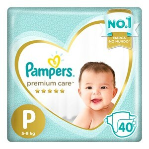 FRALDAS PAMPERS PREMIUM CARE P 40 UNIDADES