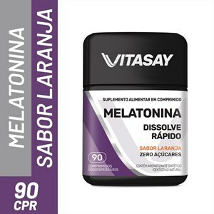 VITASAY MELATONINA SABOR LARANJA 90 COMPRIMIDOS ORODISPERSÍVEIS 