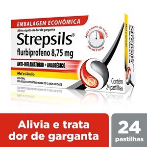 STREPSILS MEL E LIMÃO 24 PASTILHAS