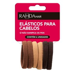 Elástico De Cabelo Tradicional 6 Unidades Rahda