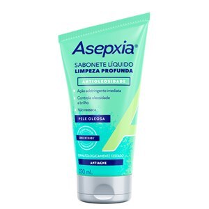 Asepxia Sabonete Líquido CARVÃO DETOX Purificante, com Ácido Salicílico 2%, Pele Mista e Oleosa, 150ml