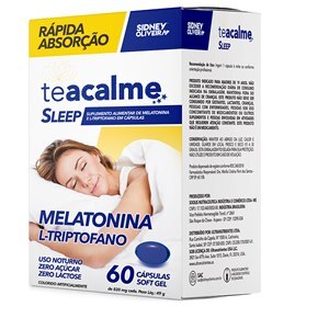 MELATONINA  + L - TRIPTOFANO TEACALME SLEEP  60 CÁPSULAS SIDNEY OLIVEIRA