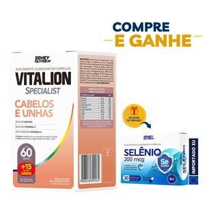 Vitalion Specialist Cabelos E Unhas 60 Cápsulas + 15 Grátis Sidney Oliveira