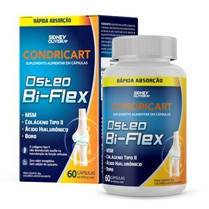 COLÁGENO TIPO II + VITAMINA D3 + MAGNÉSIO CONDRICART ULTRA 60 CÁPSULAS  SIDNEY OLIVEIRA - Ultrafarma