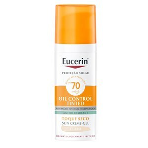 Protetor Solar Facial Eucerin Sun Oil Control Creme-Gel Tinted Claro Fps70 50g