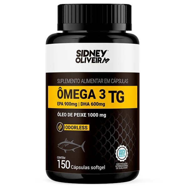Ômega 3 Tg Odorless 1000mg 150 Cápsulas Softgel Sidney Oliveira