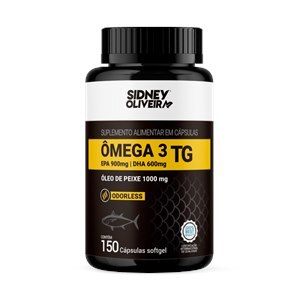 Ômega 3 TG ODORLESS 1000MG 150 Cápsulas Softgel  Sidney Oliveira