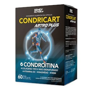 COLÁGENO TIPO II + CURCUMA + ÁCIDO HIALURÔNICO + VITAMINA D3 + MSM  CONDRICART CÚRCUMA 60 CÁPSULAS SIDNEY OLIVEIRA - Ultrafarma