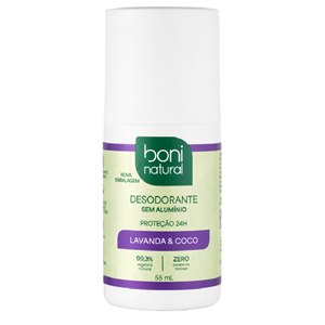 Desodorante Roll-On Boni Natural Vegano Lavanda E Óleo De Coco 55Ml