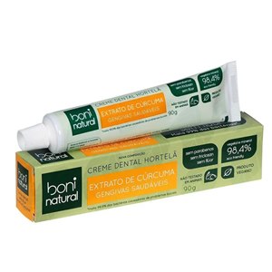 Creme Dental Boni Natural Vegano Cúrcuma 90G