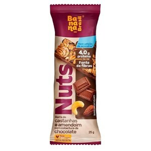 NUTSBAR CASTANHA  AMENDOIN E CHOCOLATE 25G