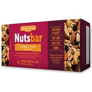 NUTSBAR CASTANHA  AMENDOIN E FRUTAS SECAS PACK 2 UNIDADES