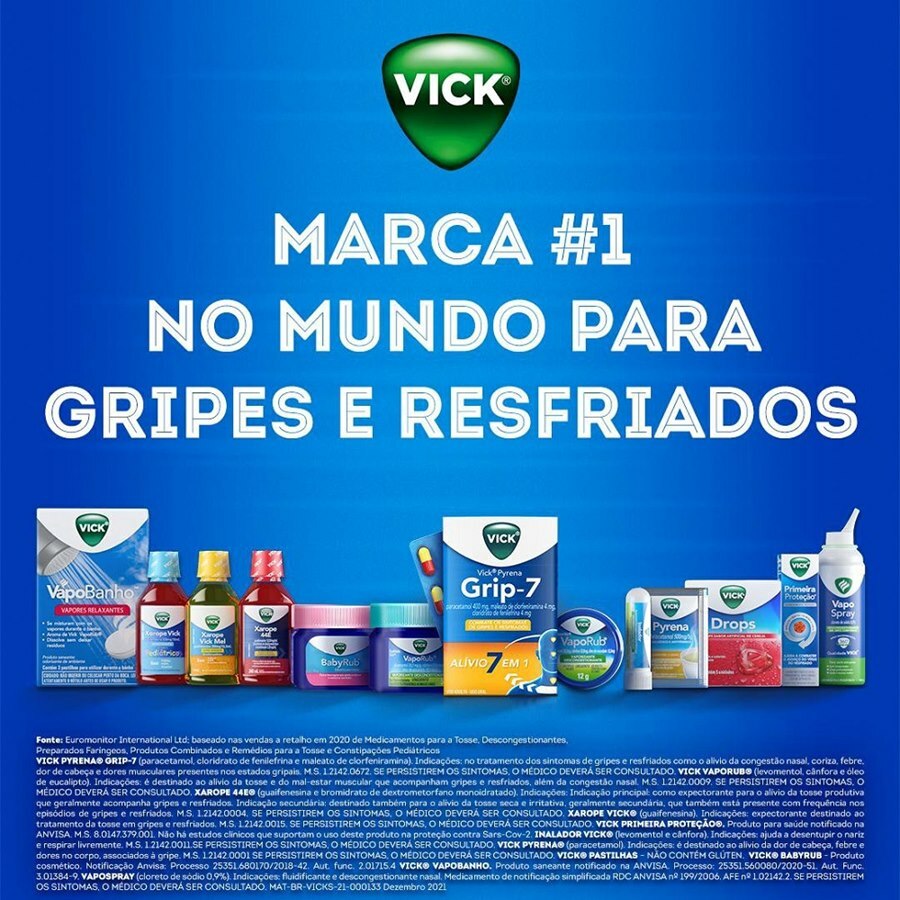 Kit Xarope Vick 44E 240ml + Vick Pyrena Grip 7 - 5 Cápsulas