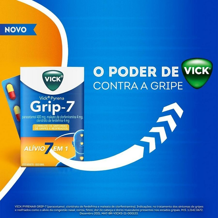 Kit Xarope Vick 44E 240ml + Vick Pyrena Grip 7 - 5 Cápsulas