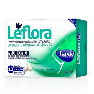 Leflora 1 Bilhão Microorganismos Vivos 12 Cápsulas