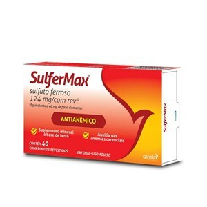 Sulfato Ferroso - Sulfermax 40Mg 40 Comprimidos