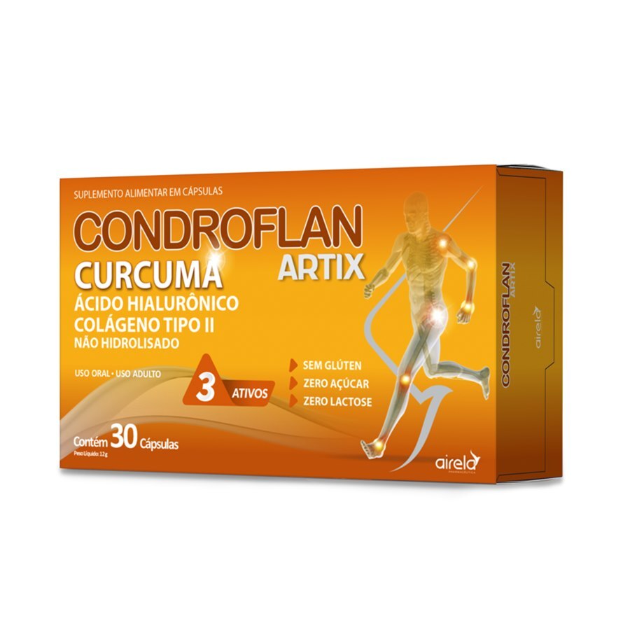 COLÁGENO TIPO II + CURCUMA + ÁCIDO HIALURÔNICO + VITAMINA D3 + MSM  CONDRICART CÚRCUMA 60 CÁPSULAS SIDNEY OLIVEIRA - Ultrafarma