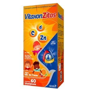 VITAMINA C + D + ZINCO - VITAXONZITOS TRIPLA KIDS 60 COMPRIMIDOS MASTIGÁVEIS