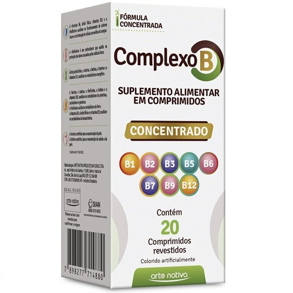 COMPLEXO B CONCENTRADO ARTE NATIVA 20 COMPRIMIDOS - Ultrafarma