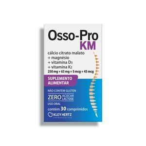 CÁLCIO CITRATO MALATO + MAGNÉSIO + VITAMINA D3 E K - OSSO-PRO KM 30 COMPRIMIDOS