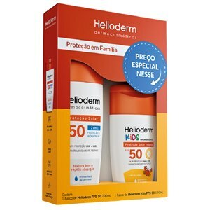 PROTETOR SOLAR HELIODERM FPS50 200ML + KIDS FPS50 120ML KIT FAMÍLIA 
