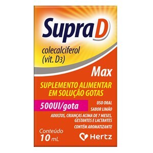 Vitamina D - Supra D Max 500ui/gotas 10ml