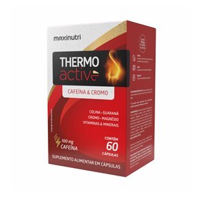 THERMO ACTIVE CAFEÍNA E CROMO 60 CÁPSULAS