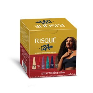 ESMALTE RISQUÉ KIT COLEÇÃO + IZA CREMOSO 6 CORES 8ML