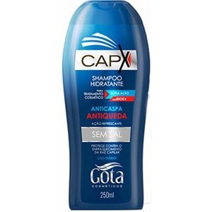 Shampoo Gota Dourada Capx Anticaspa E Antiqueda  Azul 250Ml